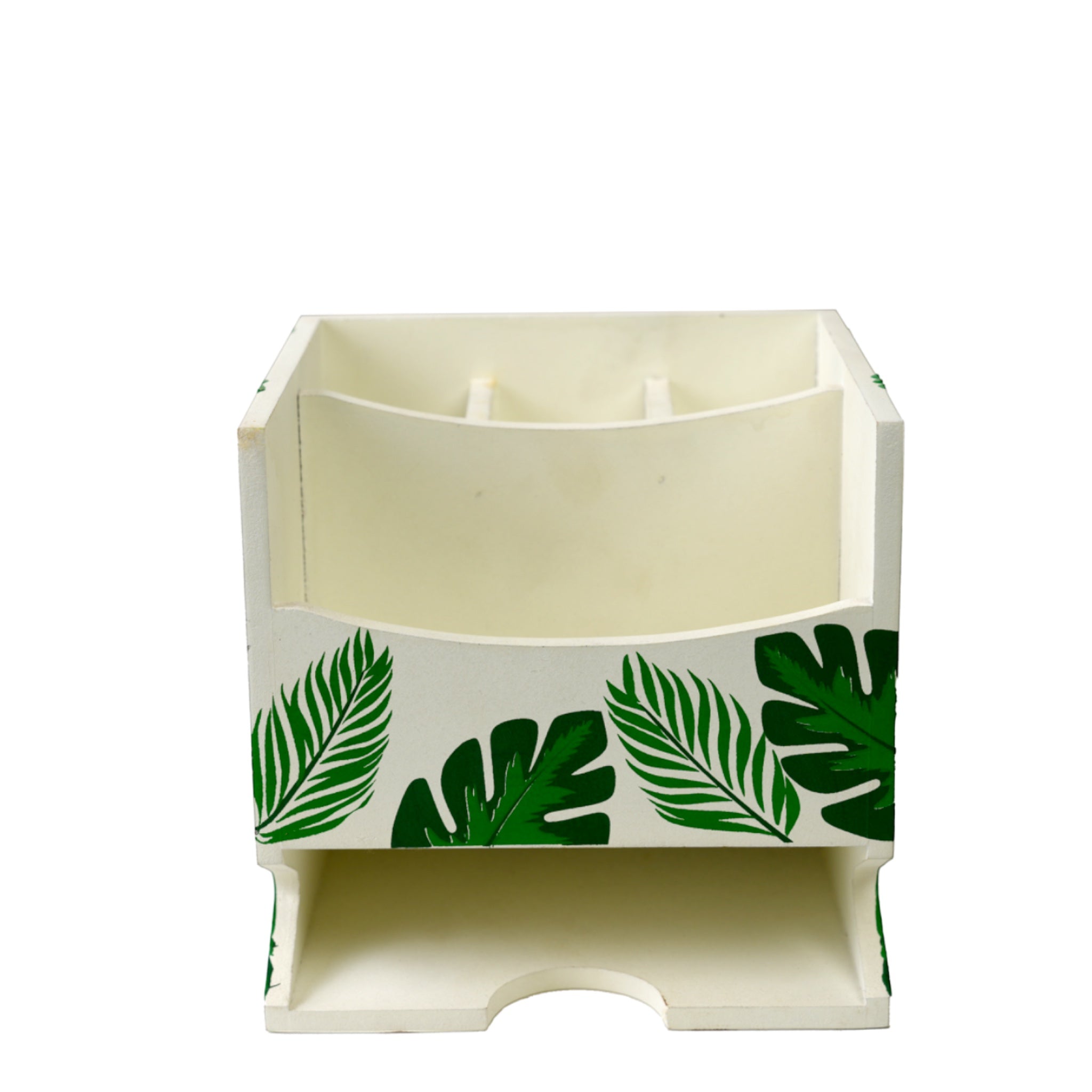 Tropical Cutlery & Utensil Holder – Handmade Wooden Kitchen Organizer