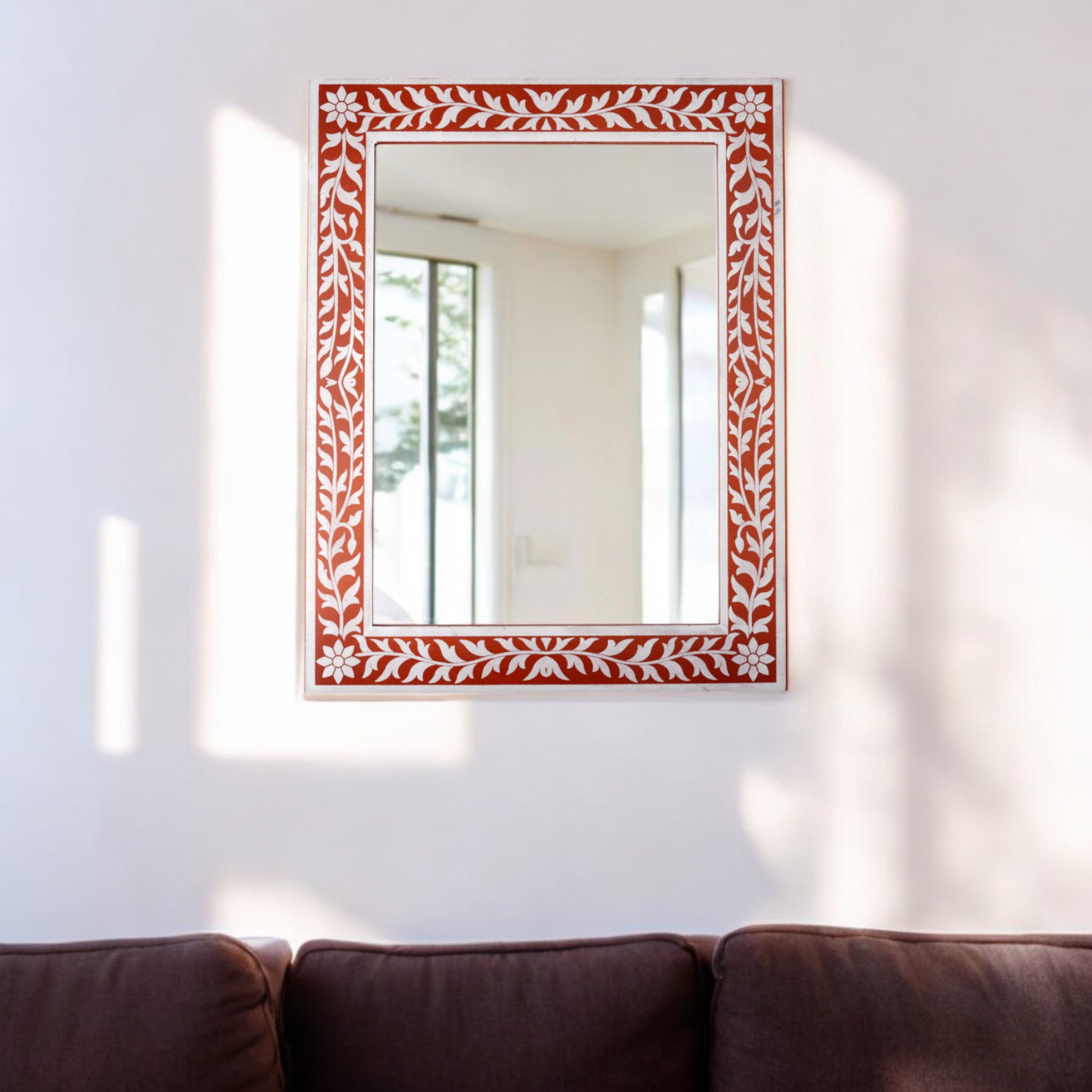 Antique Style Rectangular Wall Mirror – Heritage-Inspired Decorative Frame