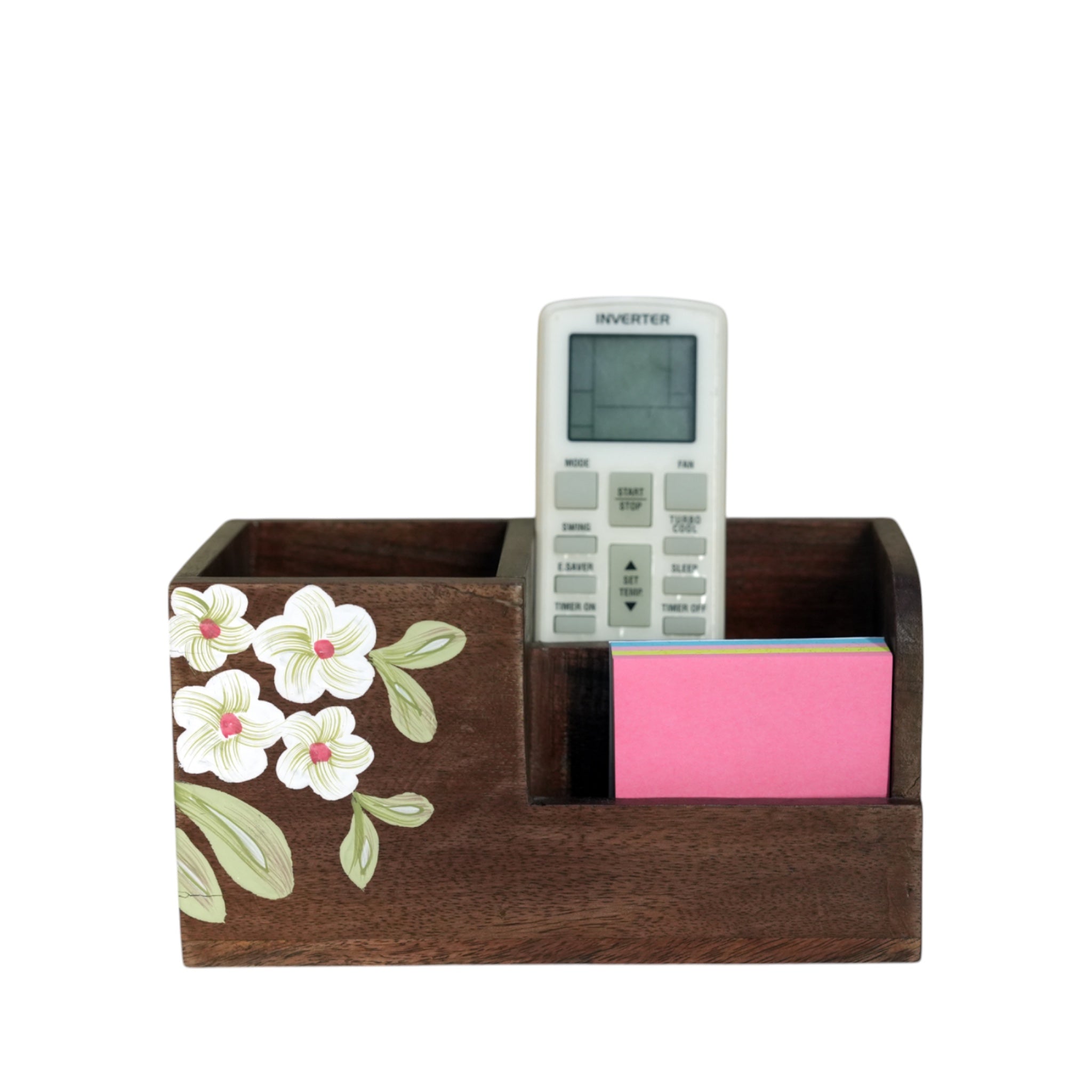 Handpainted Wooden Pen Stand – Multipurpose Floral Organizer