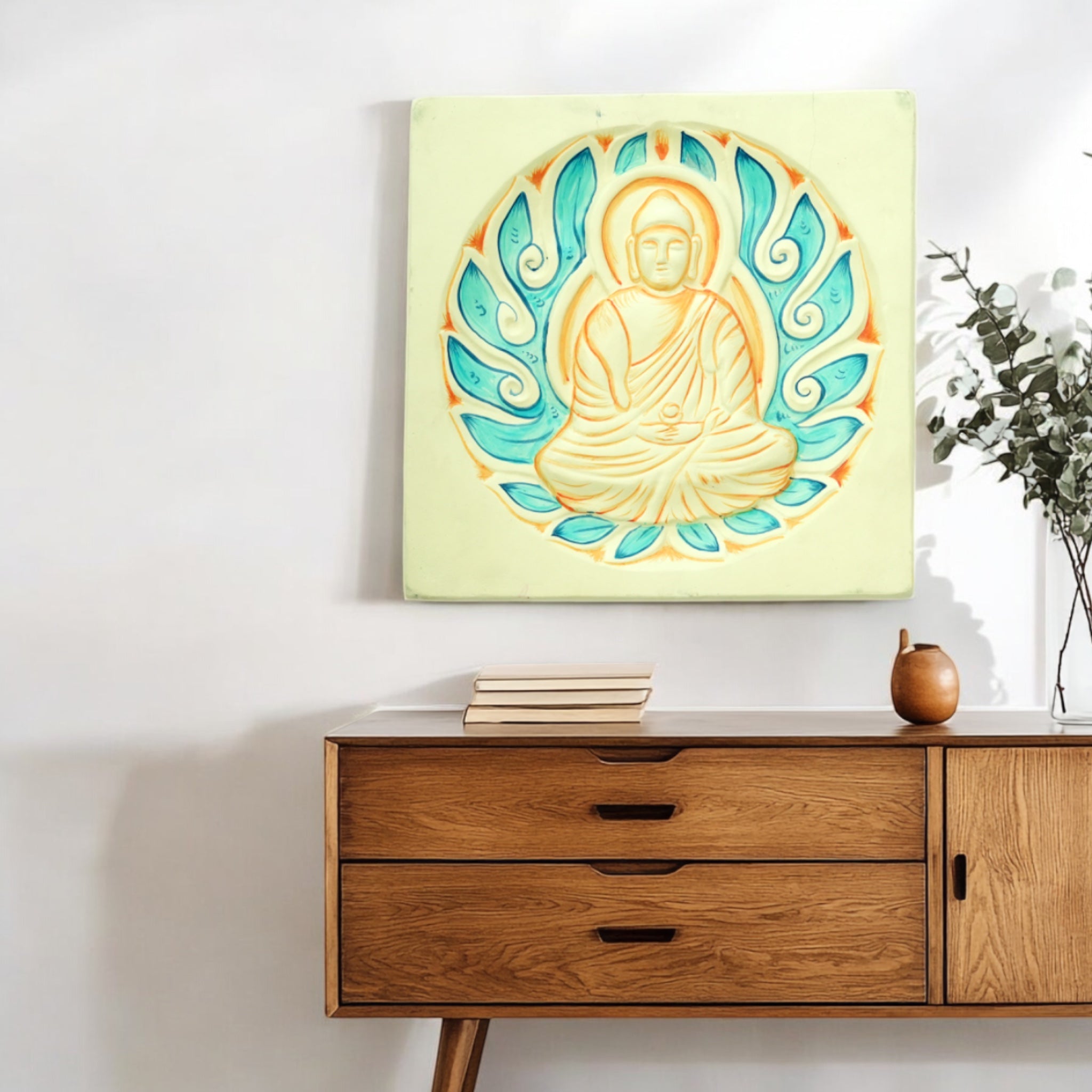 Buddha Wall Hanging – Handpainted Meditation Decor
