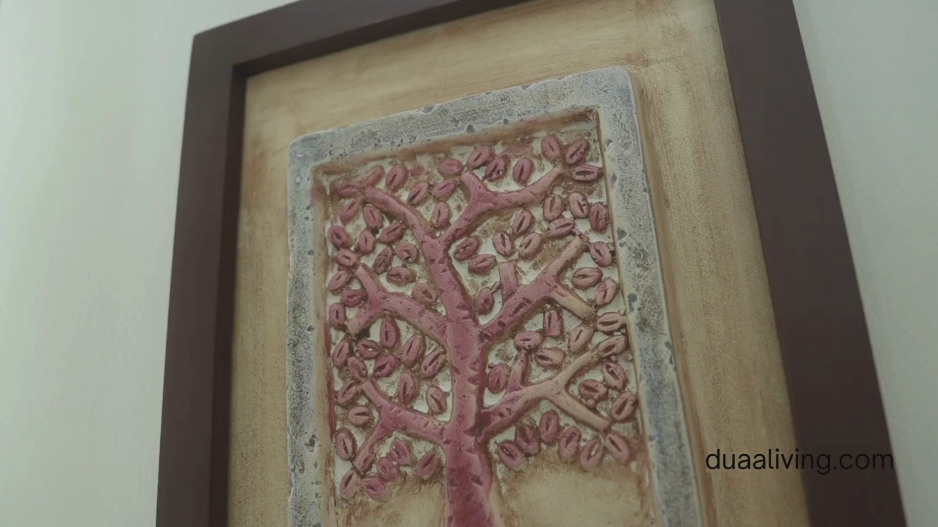 Tree of Life Wall Decor – Embossed Eco-Mix Framed Art with Life Quote